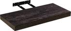 Wandplank - Draagvermogen 10 kg - MDF - Staal - Donkere hout, Info@wwc-trading.com, Nieuw, WW Company Trading B.V., Industrieweg Oost 5B9