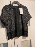 Zara nieuw tweed met kant blouse mt XL, Nieuw, Ophalen of Verzenden, Maat 46/48 (XL) of groter