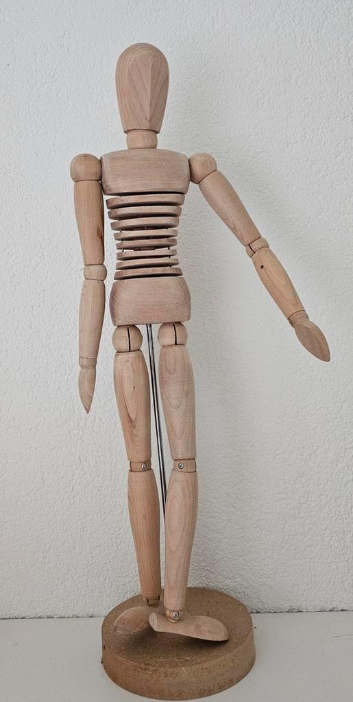 Ledenpop, tekenpop, 50cm,  tekenen / schilderen, Hobby en Vrije tijd, Tekenen, Zo goed als nieuw, Overige typen, Ophalen