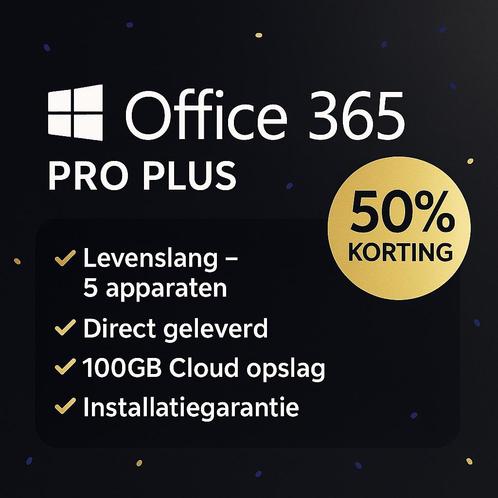 Office 365 Pro Plus - Levenslang, Computers en Software, Office-software, Nieuw, Android, iOS, ChromeOS, MacOS, Windows, Access