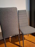 4 Grijze Eethoek Stoelen, Huis en Inrichting, Stoelen, Ophalen, Gebruikt, Metaal, Vier