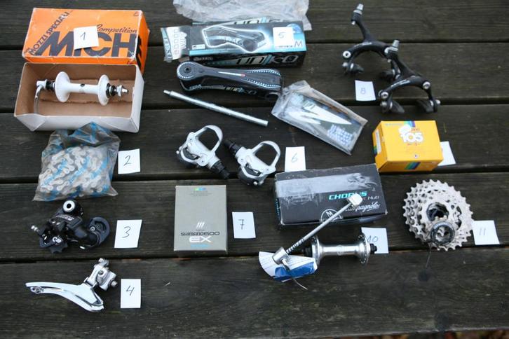 Div. NOS Nieuwe fietsonderdelen Campagnolo Shimano Miche, Fietsen en Brommers, Fietsonderdelen, Nieuw, Racefiets, Derailleur of Ketting
