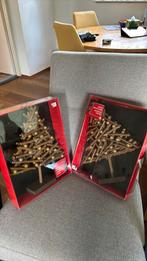 2 houten kerstbomen van 38 cm hoog, Ophalen of Verzenden, Zo goed als nieuw
