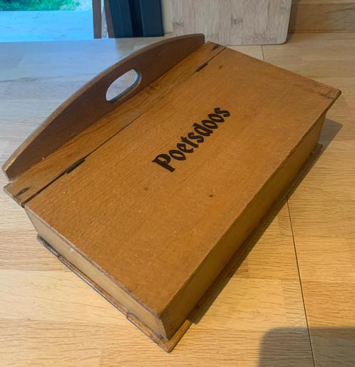 Vintage houten Poetsdoos– nostalgisch en functioneel, Antiek en Kunst, Curiosa en Brocante, Ophalen of Verzenden