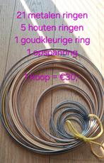 Diverse metalen en houten ringen, haakringen, Hobby en Vrije tijd, Knutselen, Ophalen of Verzenden, Nieuw, Materiaal