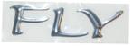Sticker Piaggio Fly Woord [Fly] 655432 Zilver Kleurig, Motoren, Ophalen of Verzenden, 50cc-Scooterparts, Info@50cc-scooterparts.nl