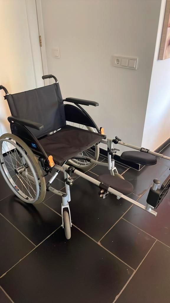 Excel G-Eco lichtgewicht rolstoel met 2 beensteunen, Diversen, Rolstoelen, Zo goed als nieuw, Duwrolstoel, Ophalen