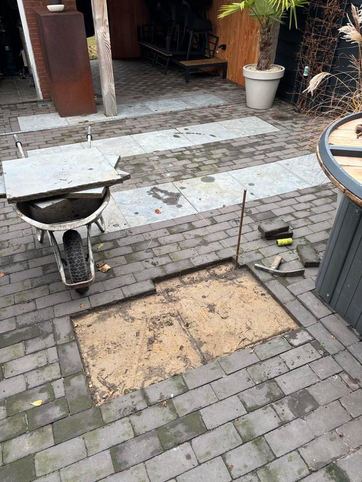 Klinkers en tegels - 40m2 klinkers, 60x60 tegels, Tuin en Terras, Tegels en Klinkers, Nieuw, Klinkers, Beton, 10 m² of meer, Ophalen