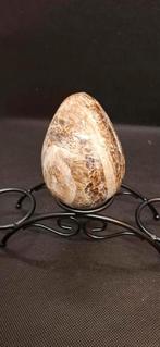 Ei vorm chocolade calciet aragoniet 8,5cm, Ophalen of Verzenden, Mineraal