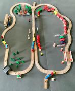 Eerlijk Houten treinbaan, treinstellen en brug viaduct, Kinderen en Baby's, Speelgoed | Houten speelgoed, Overige typen, Gebruikt