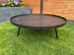 WOOOD Bijzettafel Mesa XXL 100cm zwart, Ophalen, 50 tot 100 cm, Rond, 50 tot 100 cm