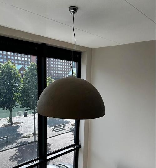 Super grote industriële beige hanglamp, Huis en Inrichting, Lampen | Hanglampen, Zo goed als nieuw, 75 cm of meer, Kunststof, Ophalen