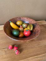Fruitschaal met houten fruit, Huis en Inrichting, Ophalen of Verzenden, Rond, Hout