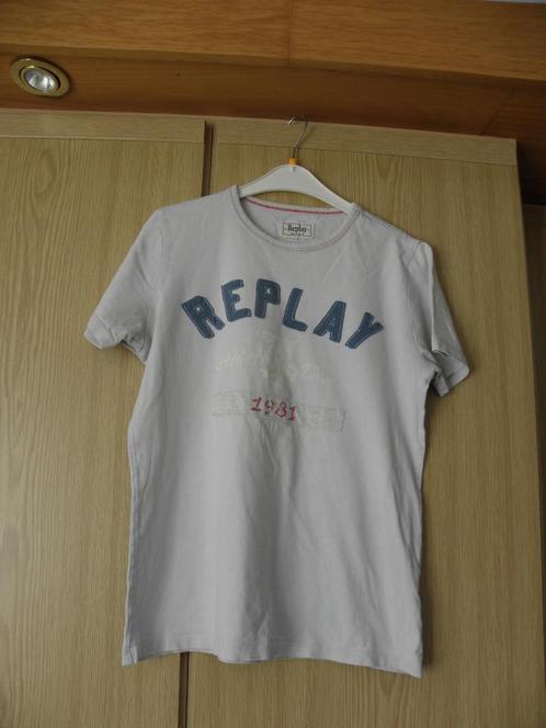 Goedkoop origineel beige katoenen shirt REPLAY mt M, Kleding | Heren, T-shirts, Zo goed als nieuw, Maat 48/50 (M), Beige, Ophalen of Verzenden