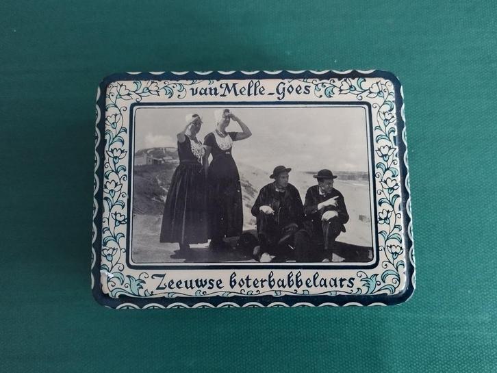 vintage blikje (jaren 30), Van Melle-Goes, Boterbabbelaars, Verzamelen, Blikken, Gebruikt, Overige, Ophalen of Verzenden
