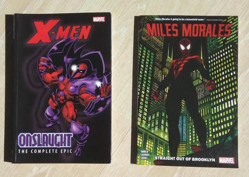 TWEE MARVEL COMICS X MEN ONSLAUGHT + MILES MORALES, Boeken, Strips | Comics, Zo goed als nieuw, Meerdere comics, Amerika, Verzenden
