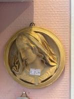 Maria vintage muurdeco antiek beeldje wanddecoratie religieu, Antiek en Kunst, Kunst | Beelden en Houtsnijwerken, Ophalen