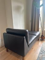 Bruin lederen divan / chaise longue - 155cm, Huis en Inrichting, Banken | Sofa's en Chaises Longues, Ophalen, Gebruikt, Eenpersoons