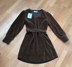 Selected Femme leuke bruine jurk met metallic glans 44 / 46, Bruin, Nieuw, Ophalen of Verzenden, Boven de knie