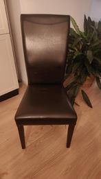 Eetkamerstoelen, 4 stuks, Huis en Inrichting, Stoelen, Ophalen, Gebruikt, Bruin, Leer