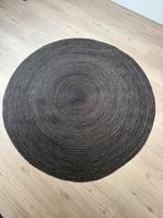 Zwart/Bruin Rond Vloerkleed - 150cm, Huis en Inrichting, Stoffering | Tapijten en Kleden, Ophalen, 100 tot 150 cm, Zwart, Rond