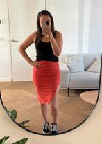 Koraal oranje rood | Zomer rokje | Mexx | Maat 36 | stretch, Ophalen of Verzenden, Zo goed als nieuw, Maat 36 (S), Boven de knie
