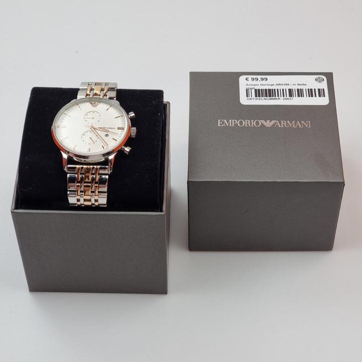 Armani Horloge AR0399 | In Nette staat, Sieraden, Tassen en Uiterlijk, Horloges | Heren, Gebruikt