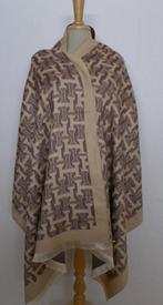 Mooie bruine zachte cashmere feeling Italian design sjaal, Ophalen of Verzenden, Zo goed als nieuw, Maat 46/48 (XL) of groter