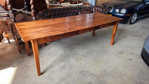 Franse boeren kersenhouten tafel 240 cm, Antiek en Kunst, Antiek | Meubels | Tafels, Ophalen