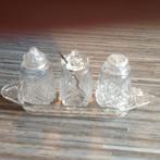 Kristal peper en zout (en mosterd) stel   VERZENDEN/OPHALEN, Antiek en Kunst, Ophalen