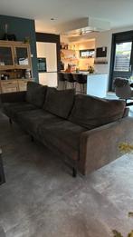 4 zits Bank Donkergrijs stoffen bank- 290x90 cm, Ophalen, 250 tot 300 cm, Gebruikt, 75 tot 100 cm