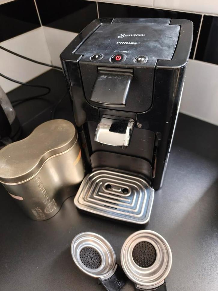 Senseo Quadrante HD7865 + Bewaarblik, Witgoed en Apparatuur, Koffiezetapparaten, Gebruikt, Koffiemachine, Ophalen