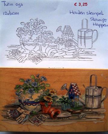 Tuin 093 Houten stempel beschikbaar voor biedingen