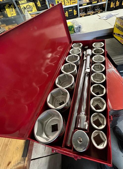 Doppendoos 1'' 36-80mm 22-delig, Doe-het-zelf en Verbouw, Gereedschap | Handgereedschap, Zo goed als nieuw, Ophalen of Verzenden