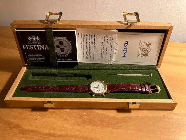 FESTINA horloge m/v MULTICHRONOGRAPH werkend -als nieuw, Sieraden, Tassen en Uiterlijk, Horloges | Heren, Zo goed als nieuw, Polshorloge