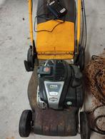 Benzine Grasmaaier met startknop dmv nieuwe! accu en lader!, Tuin en Terras, Grasmaaiers, Ophalen of Verzenden, Gebruikt