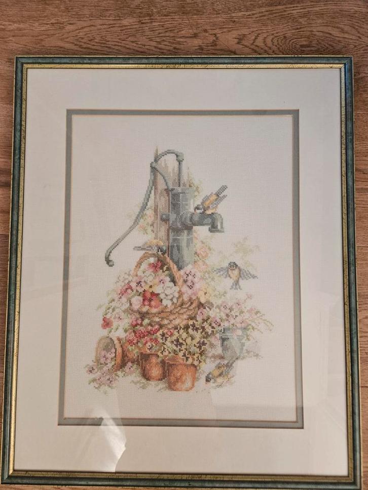 Marjolein Bastin Geborduurd Schilderij, Antiek en Kunst, Kunst | Tekeningen en Foto's, Ophalen of Verzenden