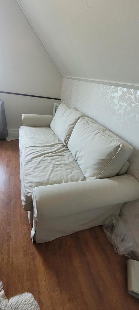 2 personen Ikea slaapbank, gebroken wit, Huis en Inrichting, Slaapkamer | Slaapbanken, Zo goed als nieuw, 160 cm, 200 cm, Tweepersoons