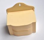 Retro zachtgeel hard plastic bakje voor badkamer, schuurtje, Ophalen of Verzenden, Huis en Inrichting