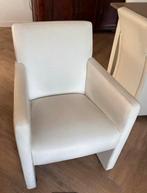 Gratis 6 witte eetkamerstoelen kunstleer (beschadigd), Huis en Inrichting, Stoelen, Ophalen, Gebruikt, Wit, Leer