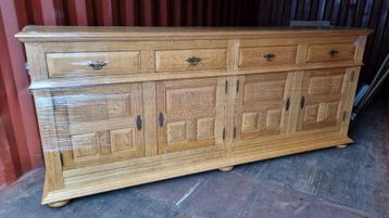 Eikenhouten dressoirkast, blank 2500 x 1060 x 500 beschikbaar voor biedingen