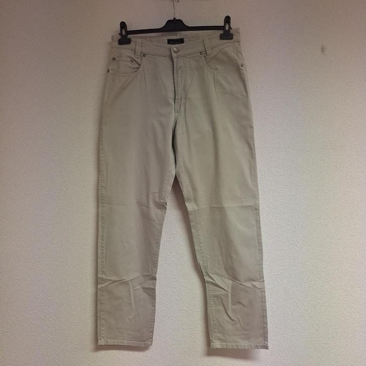 Heren broek Mac met rechte pijp, 34/34, Kleding | Heren, Broeken en Pantalons, Gedragen, Overige maten, Grijs, Ophalen of Verzenden