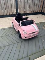 Roze Fiat 500 Elektrische Kinderauto - Eco Toys, Kinderen en Baby's, Speelgoed | Buiten | Accuvoertuigen, Ophalen of Verzenden