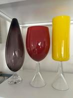 F meydam leerdam serica/unica glazen objecten holle voet, Antiek en Kunst, Antiek | Glas en Kristal, Ophalen of Verzenden
