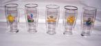 5 bierglazen met afbeeldingen legeronderdelen. Zeldzaam/izgs, Ophalen of Verzenden, Zo goed als nieuw, Bierglas
