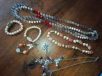 Vintage Sieraden Lot - Zachtroze & Merk in 1 koop €12, Overige materialen, Gebruikt, Met edelsteen, Ophalen of Verzenden