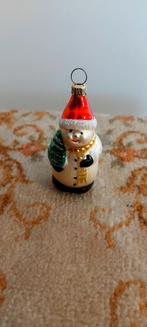 Vintage kerstbal - kerstornament: sneeuwpop met kerstboom, Diversen, Ophalen of Verzenden