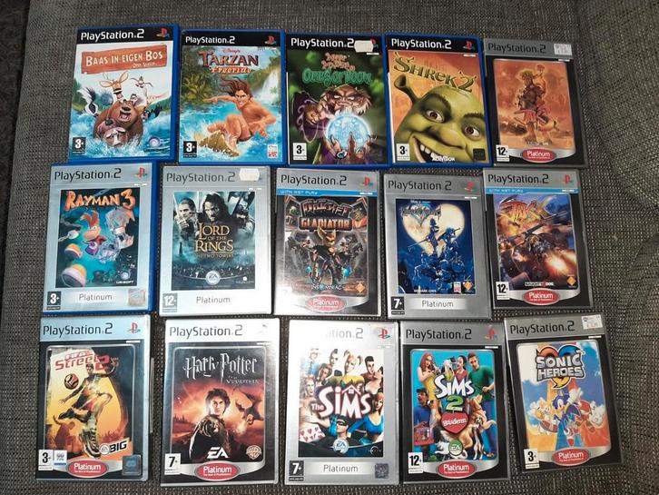Sonic heroes Shrek 2 Jak 3 Rayman 3 Tarzan freeride JakX PS2, Spelcomputers en Games, Games | Sony PlayStation 2, Zo goed als nieuw