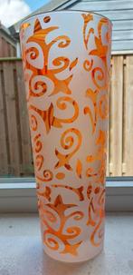 Mooie kleurige vaas., Oranje, Ophalen of Verzenden, Minder dan 50 cm, Glas