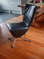 4 Avanti Huiskamerstoelen - Echt Leder Antraciet, Huis en Inrichting, Ophalen, Gebruikt, Leer, Vier